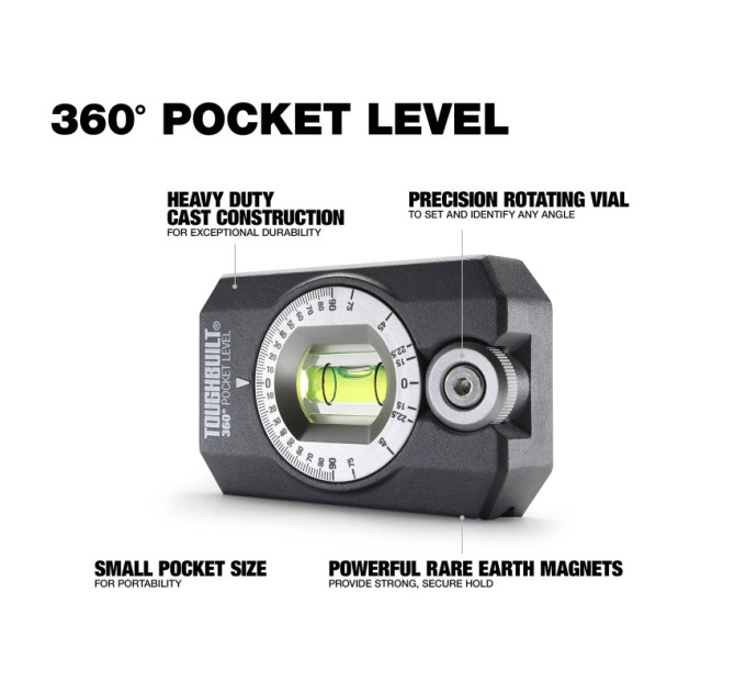 Уровень магнитный 360° TB-H2-L-4R TOUGHBUILT
