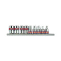 Набор головок 1/4" 9 ед. 6-ти гранные,короткие, дюймовые на планке