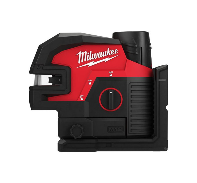 Нивелир 4х точечный лазерный аккумуляторный MILWAUKEE M12 CLL4P-301C (зелёный луч) (ЗУ+1Х3Ач+кейс)