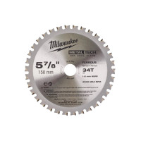 Диск пильный по металлу MILWAUKEE, Ø150x20x1,6мм, 34зуб. Диск пильный по металлу MILWAUKEE, Ø150x20x1,6мм, 34зуб.