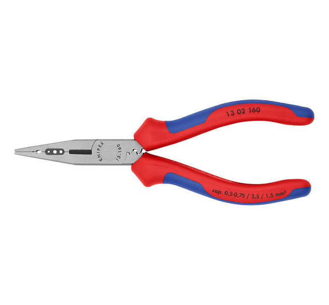 Плоскогубцы для монтажа проводов Ø2,5мм, 160мм KNIPEX 13 02 160, фосфатированные