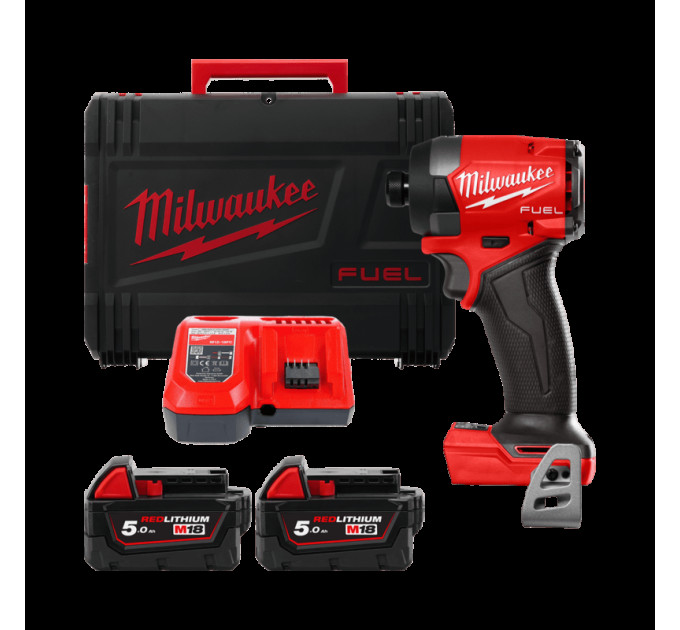 Шуруповерт ударний акумуляторний безщітковий MILWAUKEE (226 Нм) M18 FID3-502X (ЗУ+2ак.Х5Ач+HDкейс),