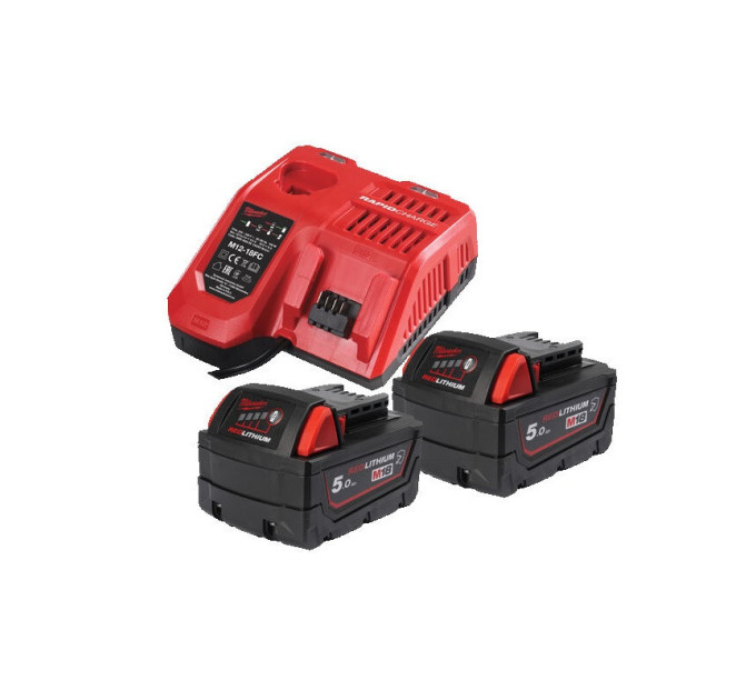 Энергокомплект MILWAUKEE M18 NRGCR-502 (ЗУ M12-18FC+2акк.Х5Ач B5-CR)