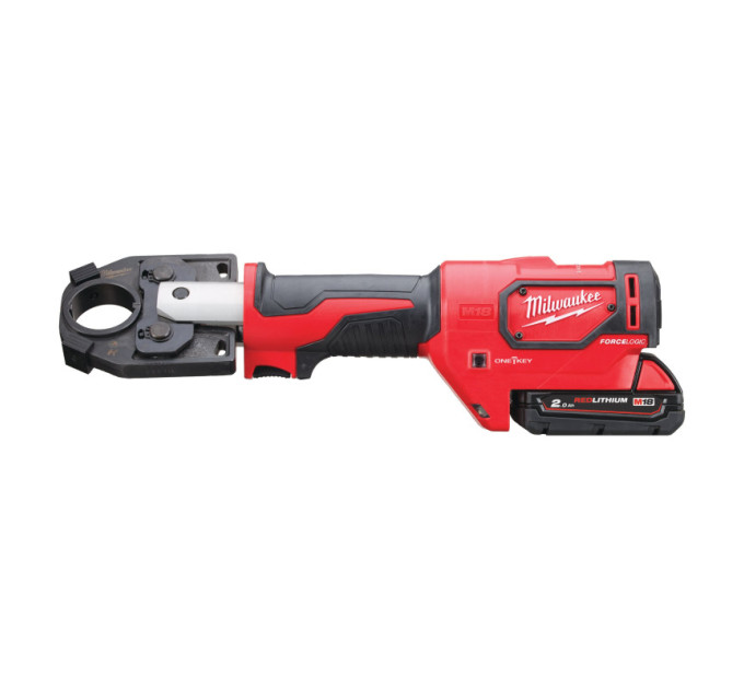Обжимник гидравлический аккумуляторный для кабелей MILWAUKEE M18 HCCT-201C ONE-KEY (ЗУ+1Х2Ач+кейс)