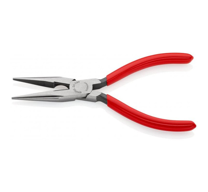 Круглогубцы плоские с режущими кромками Ø2,5мм, 160мм KNIPEX 25 01 160, фосфатированные