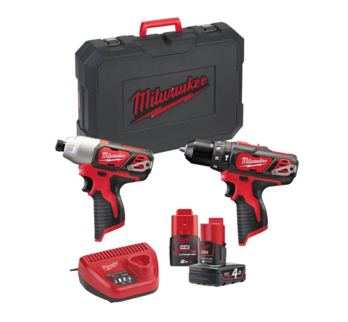 Набір з 2х акумуляторних інструментів MILWAUKEE M12 BPP2B-421C
