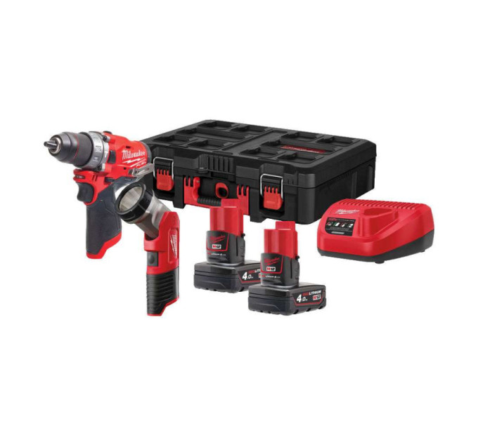 Набір з 2х інструментів безщіткових акумуляторних MILWAUKEE M12 FPP2AW-402P