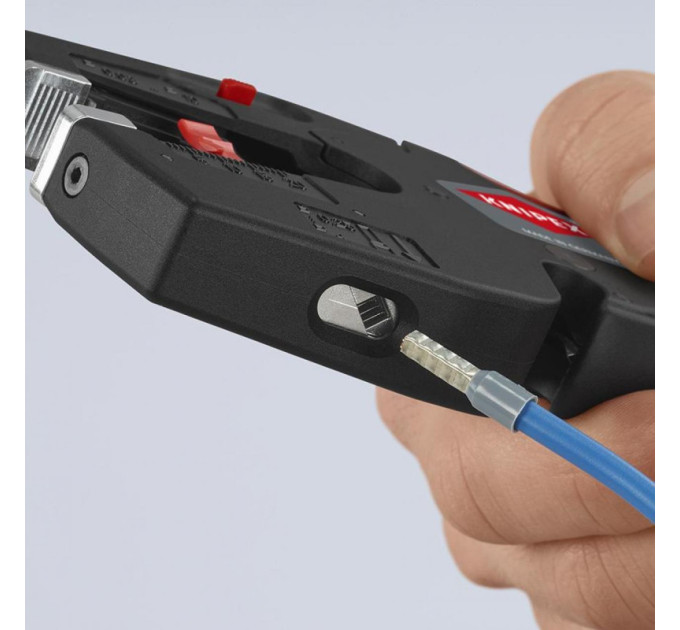 Стрипер автоматический 0,03-10мм² + клещи обжимные 4мм², NexStrip 180мм KNIPEX 12 72 190