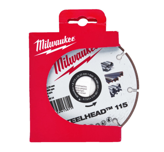 Диск алмазный Speedcross STEELHEAD™ 115 MILWAUKEE, Ø115мм, (металл, нержавейка)