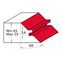 Фреза для швов 45° ТСТ MILWAUKEE, Ø50,8/60,3мм, S12 Фреза для швов 45° ТСТ MILWAUKEE, Ø50,8/60,3мм, S12