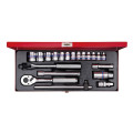 Набор головок 3/8" 20 ед. 6-ти гранные, (6-22mm)