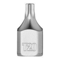 Головка торцевая хромированная ¼” MILWAUKEE укороченная с битой Torx, T20