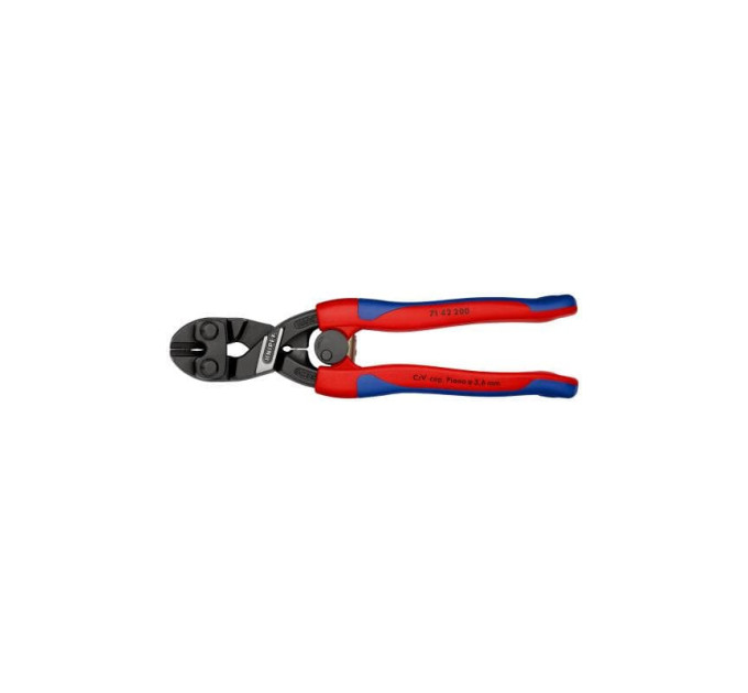 Болторез компактный согнутый под углом, Ø6,0мм CoBolt KNIPEX 71 42 200 фосфатированный