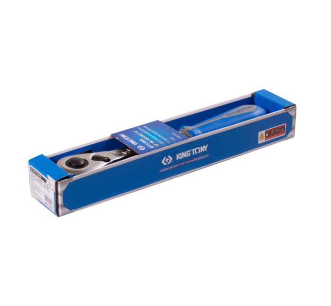 Трещотка 1/2", 250 мм, 90 зубцов, флажковая с кнопкой. IP51.