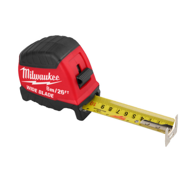 Рулетка WIDE BLADE MILWAUKEE (Gen2), 8м/26фт (35мм)