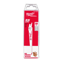 Полотно для сабельных пил FANG TIP THIN KERF MILWAUKEE, 150х5,0мм, (50шт), (дерево с гвоздями)