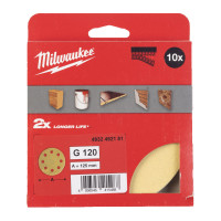 Шліфувальне коло HP MILWAUKEE Ø125/8 HL, зерно 120, (10шт)