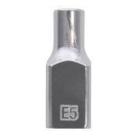 Головка торцевая хромированная TORX Е-стандарт ¼” MILWAUKEE, E5 Головка торцевая хромированная TORX Е-стандарт ¼” MILWAUKEE, E5
