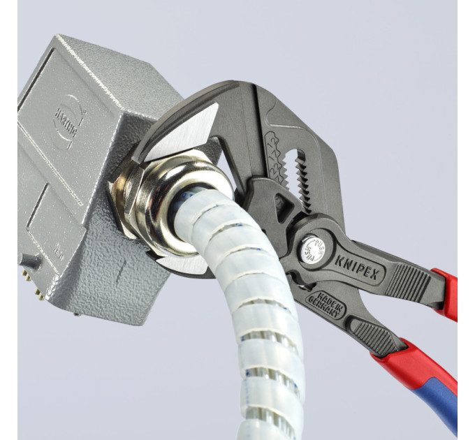 Клещи переставные-гаечный ключ, Ø52мм KNIPEX 86 02 250, фосфатированные