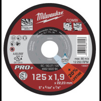 Диск универсальный (резка / зачистка по металлу) MILWAUKEE, SC / SG 27 / Ø125x1.9мм