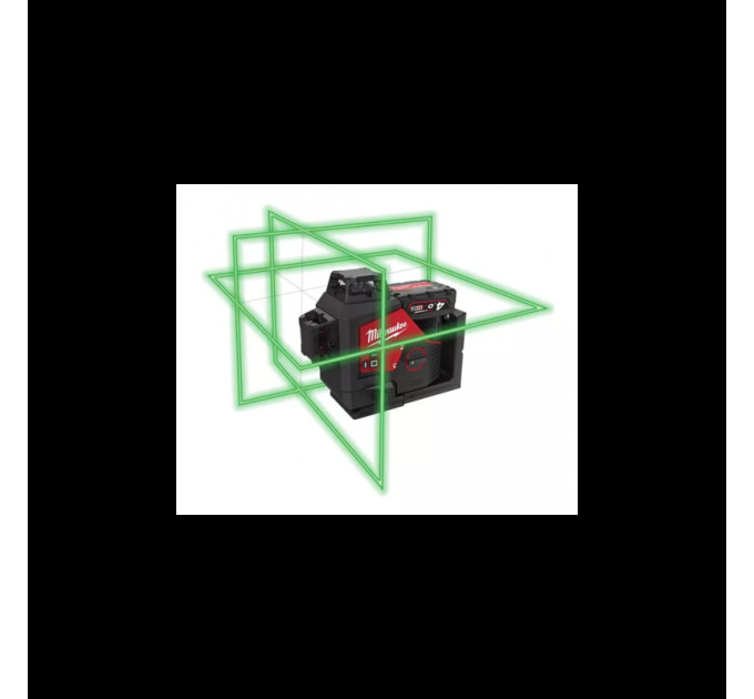 Нивелир лазерный аккумуляторный 3D MILWAUKEE M12 A3PLO-401C (360˚, зелёный луч) (ЗП+1акк.Х4Ач+кейс)