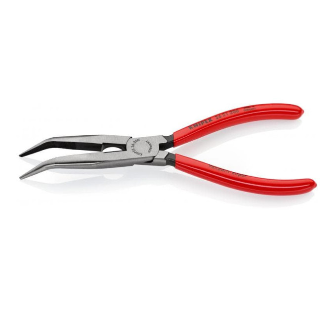Круглогубцы плоские с режущими кромками, угол 40 °, Ø3,2мм, 200мм KNIPEX 26 21 200, фосфатированные