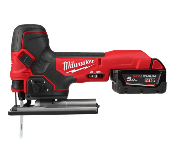 Пила лобзиковая аккумуляторная бесщёточная MILWAUKEE M18 FBJS-502X (ЗУ+2акк.Х5Ач+HDкейс)
