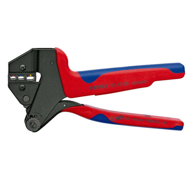 Инструмент для опрессовки системный 0,5–6,0мм², KNIPEX 97 43 06 (с сменными матрицами), фосфат