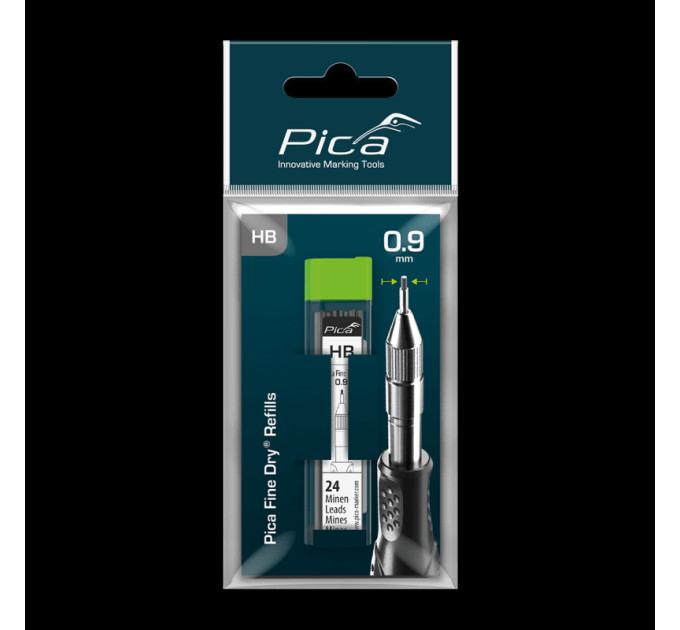Жала графитовые запасные Pica 7030 SB HВ + 2 резинки для PICA Fine Dry, графит (26шт)