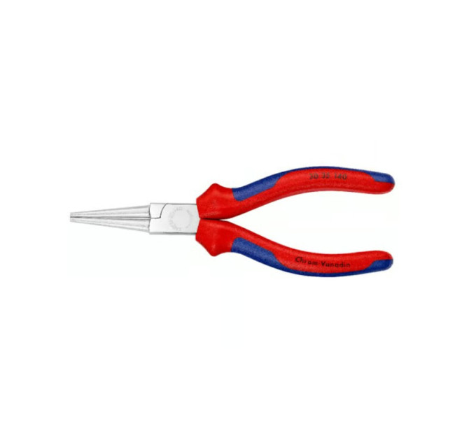 Длинногубцы-круглогубцы 140мм, KNIPEX 30 35 140, хромированные