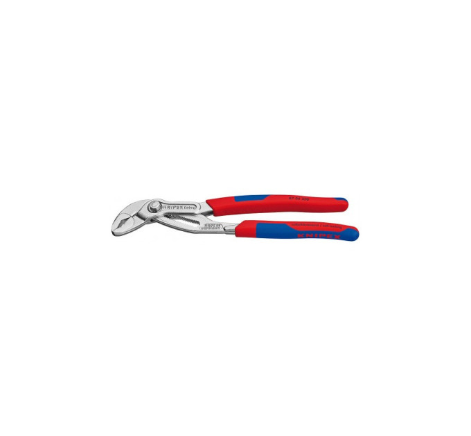 Клещи сантехнические переставные высокотехнологические Ø50мм Cobra KNIPEX 87 05 250, хромированные