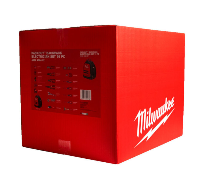 Рюкзак PACKOUT MILWAUKEE с набором инструментов для електриков (76шт)