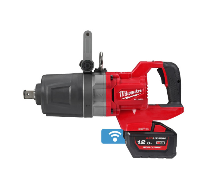 Гайковерт акумуляторний безщітковий MILWAUKEE 1'' (2711Нм) M18 ONEFHIWF1DS-121C, з кільцем (ЗУ+1ак.)