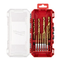 Набор сверл по металлу RedHEX SHOCKWAVE™ HSS-TiN PACKOUT MILWAUKEE, (10шт) (3-10мм)