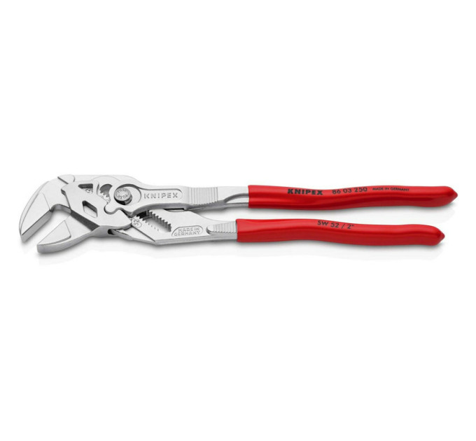 Клещи переставные-гаечный ключ, Ø52мм KNIPEX 86 03 250 SB, хромированные