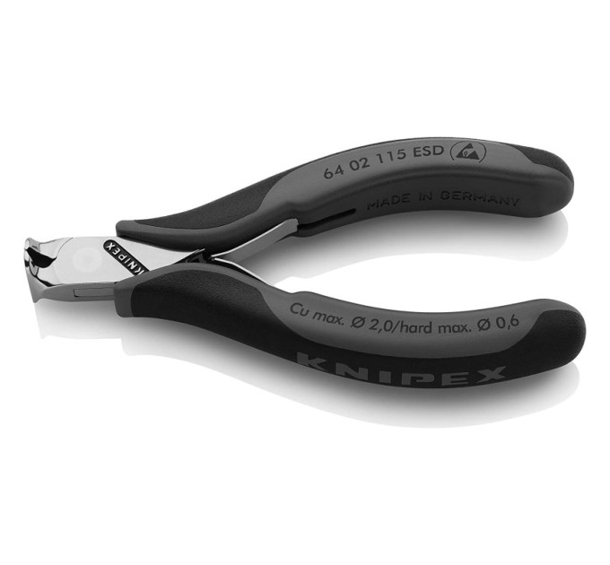 Кусачки торцеві для електроніки KNIPEX 64 02 115 ESD