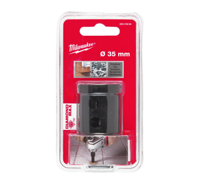 Коронка алмазная Diamond Max MILWAUKEE, Ø35мм M14 (сухое сверление)