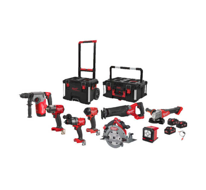 Набор из 8ми инструментов аккумуляторных бесщеточных MILWAUKEE M18 FPP9B-557P