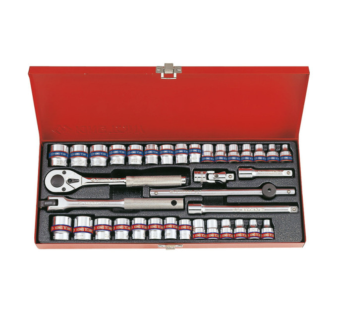 Набор головок 3/8" 36 ед. 12-ти гранные,короткие, дюймовые+метрические