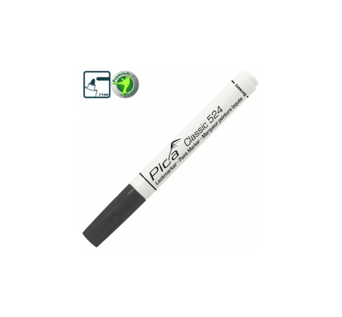 Маркер с жидкой краской Pica 524/46 Classic Industry Paint Marker, черный