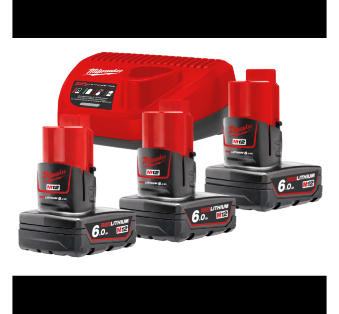 Энергокомплект MILWAUKEE M12 NRG-603 (ЗУ С12+ 3акк.Х6Ач B6)