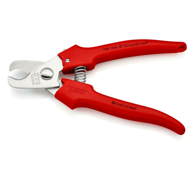 Ножницы для резки кабелей, Ø10мм / 24мм², 165мм KNIPEX 95 05 165, хромированные