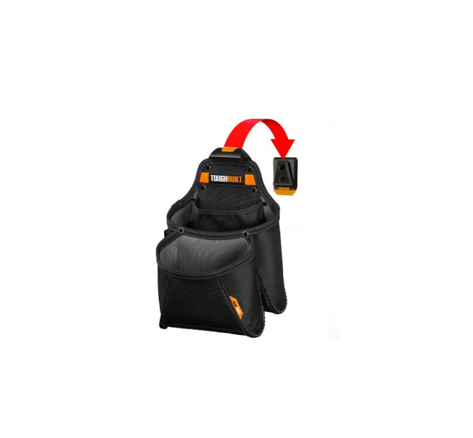 Строительная поясная сумка для расходных материалов с подставкой ClipTech Toughbuilt TB-CT-03