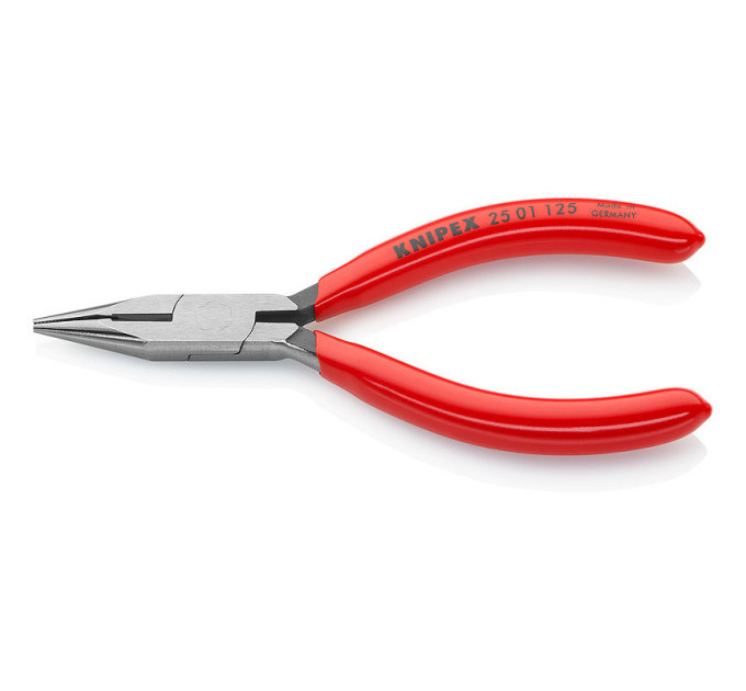 Круглогубцы плоские с режущими кромками Ø2,2мм, 125мм KNIPEX 25 01 125, фосфатированные