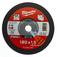 Диск отрезной по металлу MILWAUKEE, SCS41/180X1,5 PRO+, Ø180мм