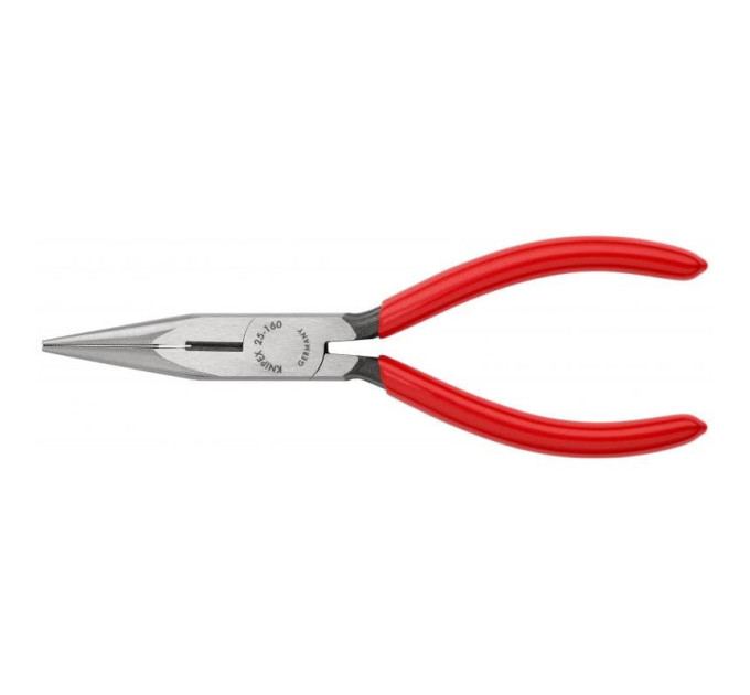 Круглогубцы плоские с режущими кромками Ø2,5мм, 160мм KNIPEX 25 01 160, фосфатированные