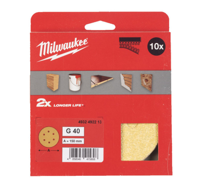 Шлифовальный круг HP MILWAUKEE Ø150/6 HL, зерно 40, (10шт)