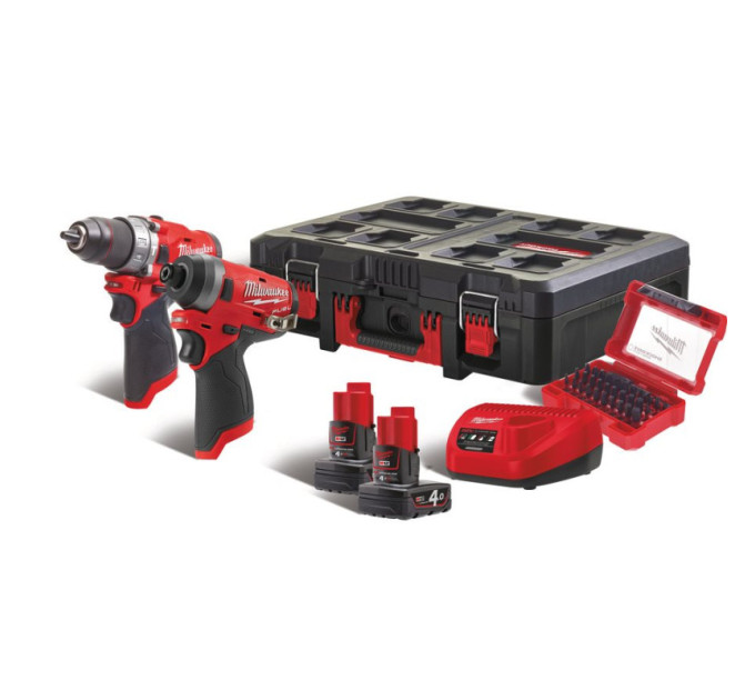 Набір з 2х інструментів безщіткових акумуляторних MILWAUKEE M12 FPP2A-402X