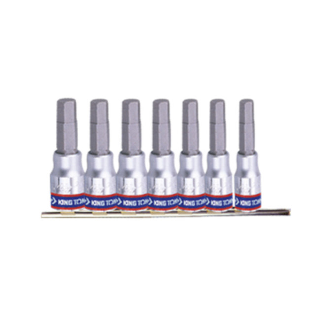 Набор шестигранных насадок (бит) 1/4", шестигранных - H3-H10 (3-10 мм)