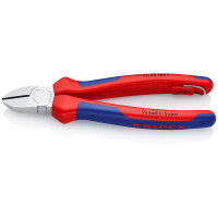 Кусачки боковые (бокорезы), Ø4,0мм, 180мм KNIPEX 70 05 180 T, с страховкой, хромированные